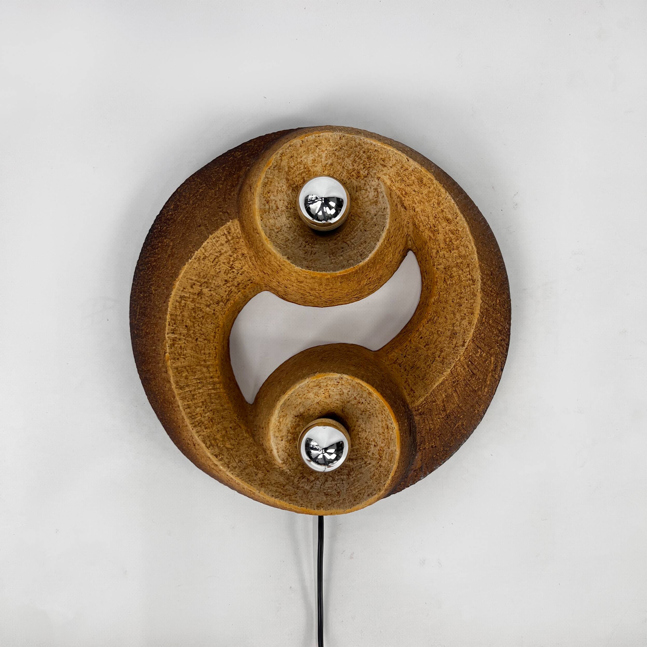 Mid Century Brutalist Ceramic Wall Lamp, 1960s