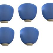 Appliques Italiennes en Verre Bleu Ensemble de 5