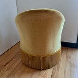 Vintage golden yellow toad armchair