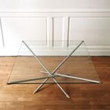 “Mikado” coffee table in metal and glass