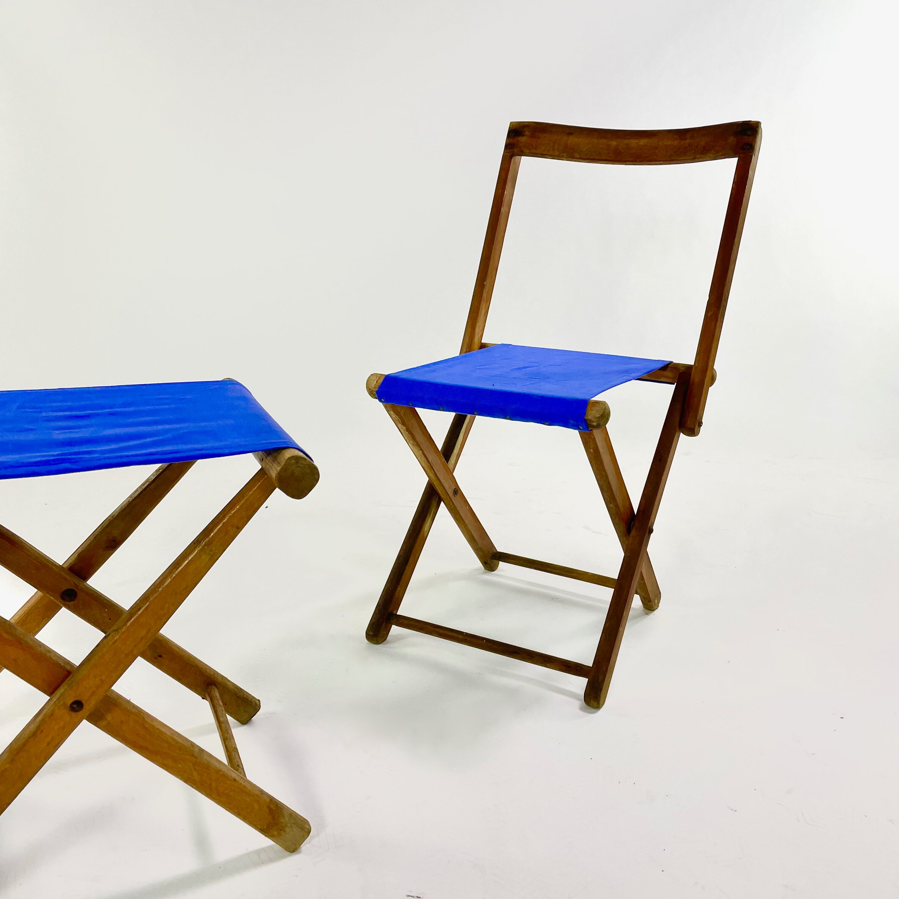 Set of camping chair and stool