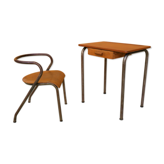 Desk and chair by Jacques Hitier for Mullca editions