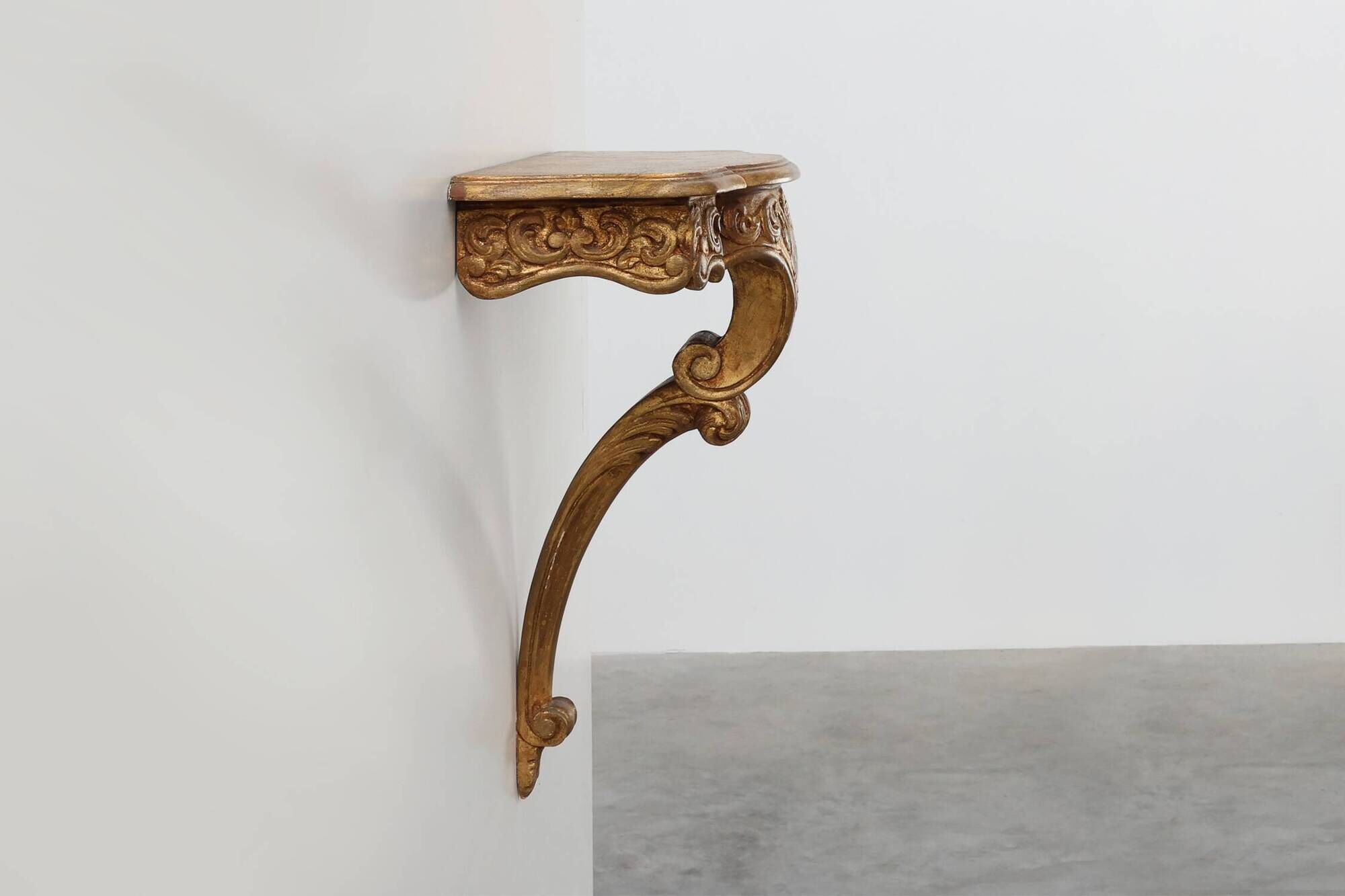 20th century Giltwood Wall Console in Louis XV Style, France