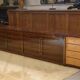 Minimalist enfilade in ebony and sycamore 1960s