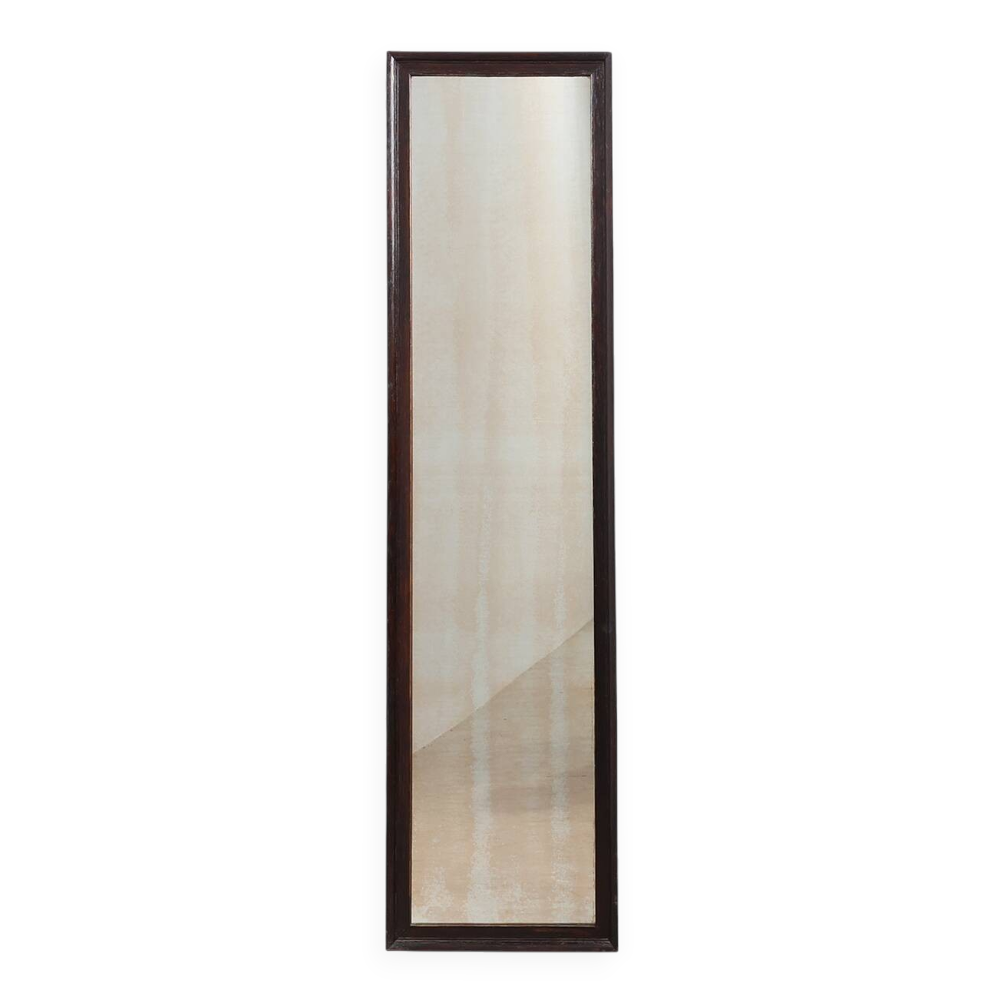 Miroir belge Art Déco en bois avec verre vieilli, vers 1930