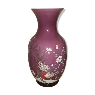Vase motif asiatique