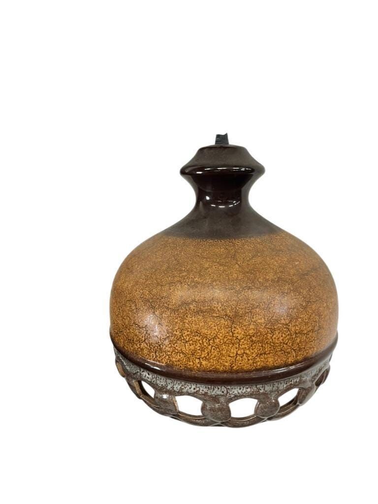 Vintage brown ceramic fat lava suspension