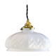 Old French suspension in white glass - kintsugi repair on top