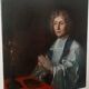 Peinture ancienne sur toile le portrait d'un prélat, école francaise xviii