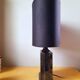 Lampe en céramique noir et or ,1980.