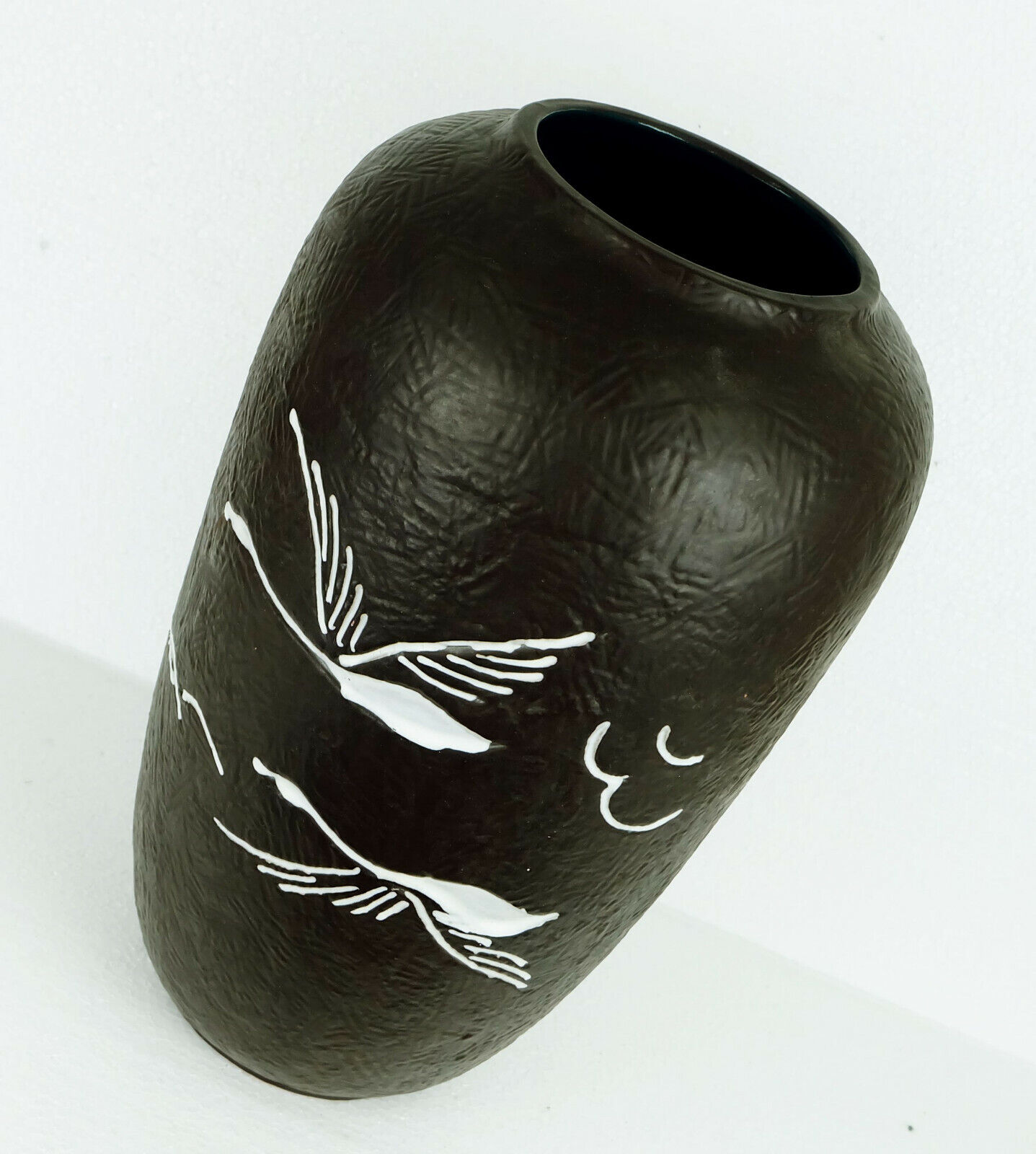 Carstens vase floorvase relief pattern and crane motif model 45-44