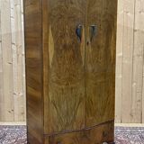 1950s English walnut bedroom wardrobe