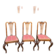 Ensemble - 5 chaises style Chippendale.