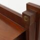 Mid-century Wall-mounted console in wood with brass details, Italy 1960s
