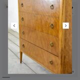 Commande en noyer du milieu du siècle Tallboy