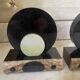 pair of marble and onyx Art Deco bookends