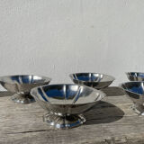 6 coupelles en inox 1970