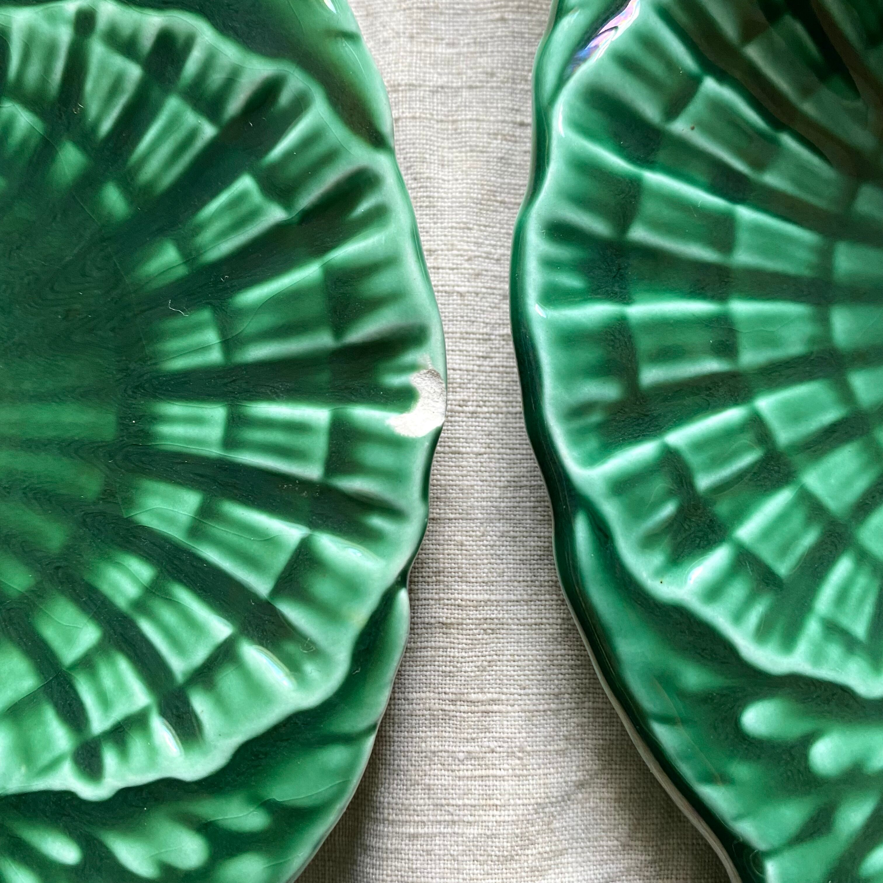 Vintage ceramic oyster plates