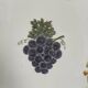 Vintage italian wall decorative plate tiffany yellow grape 30x30cm
