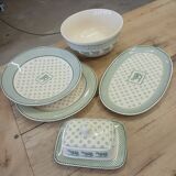 Ensemble plats, saladier, beurrier Geneviève Lethu