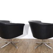 Pair of Scandinavian leather armchairs by Lennart Bender 1970