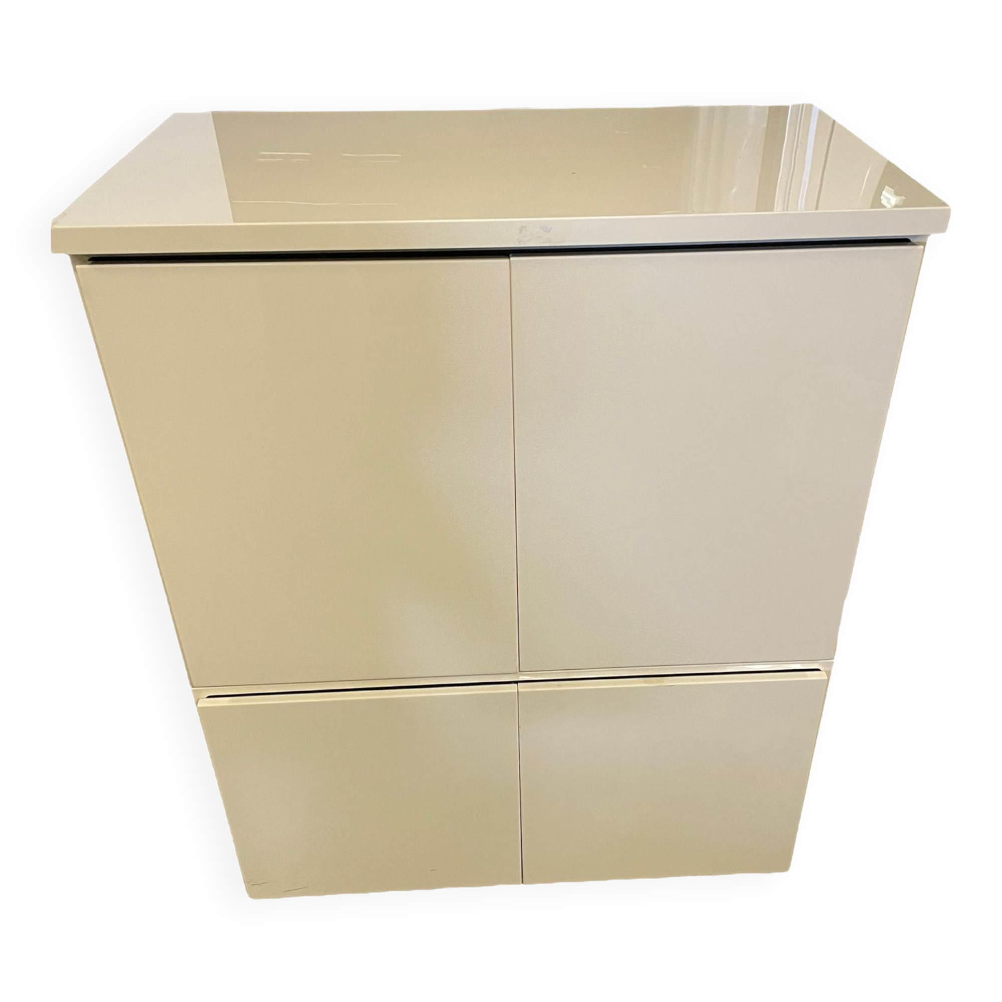 David Lange white lacquered wooden furniture