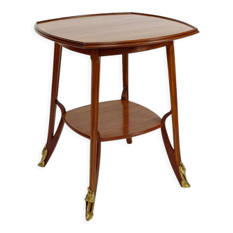 Pedestal table "Olga" by Louis Majorelle in mahogany, France, circa 1900