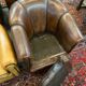 Fauteuil club en cuir de mouton