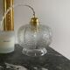 Suspension avec globe vintage en verre transparent