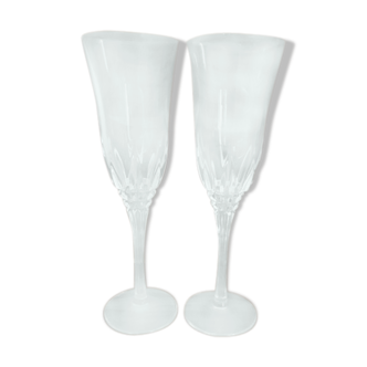 Pair of champagne flutes Cristal d'Arques