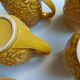 Handmade yellow pineapple mugs signed Kerangol made in Portugal.