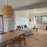 teak and rope chair