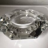 Val St Lambert octagonal crystal ashtray