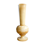 Vase carved in white marble