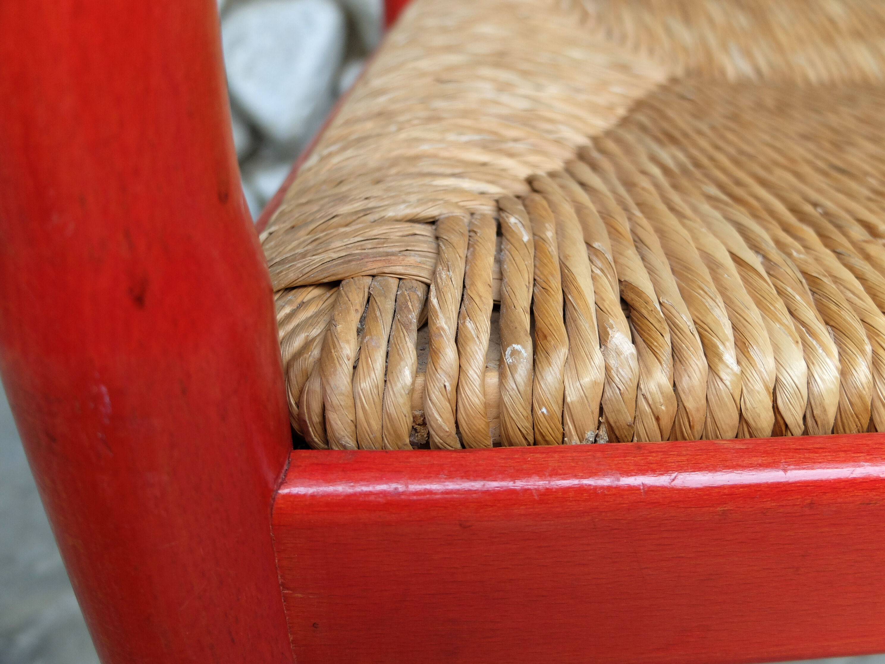 Vico Magistretti red carimate chair for Mario Luigi Comi, Italy