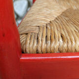 Vico Magistretti red carimate chair for Mario Luigi Comi, Italy