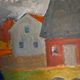 Vintage Oil Painting Harvesting Landscape  by Svan Grandin (1906- 1982)