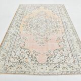 6x9 Turkish Apricot Oriental Vintage Rug, 180x289Cm