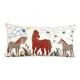 Vintage embroidered cushion cover 46x86 cm