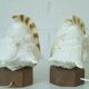 Vintage bedside shell lamps lake house decor wooden table lights set of 2