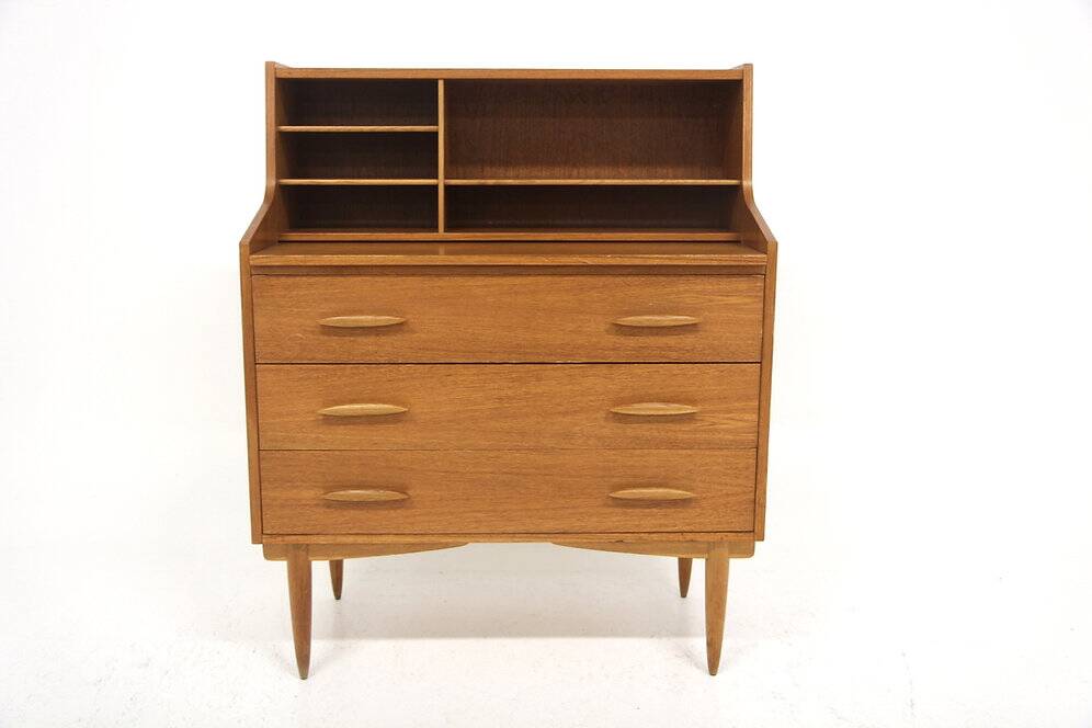 Secrétaire scandinave en teck, Suède, 1950