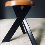 Modernist S31 Stool by Pierre Chapo, France, 1970s