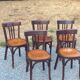 Set de 5 chaises de bistrot anciennes