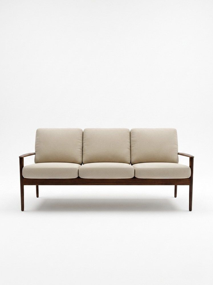 Scandinavian 3-seater sofa by Grete Jalk for Poul Jeppesen, 1960.