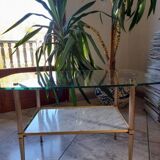 Table en verre vintage