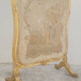 Louis xv style fireplace screen fire screen in gilded wood 19th century tapestry