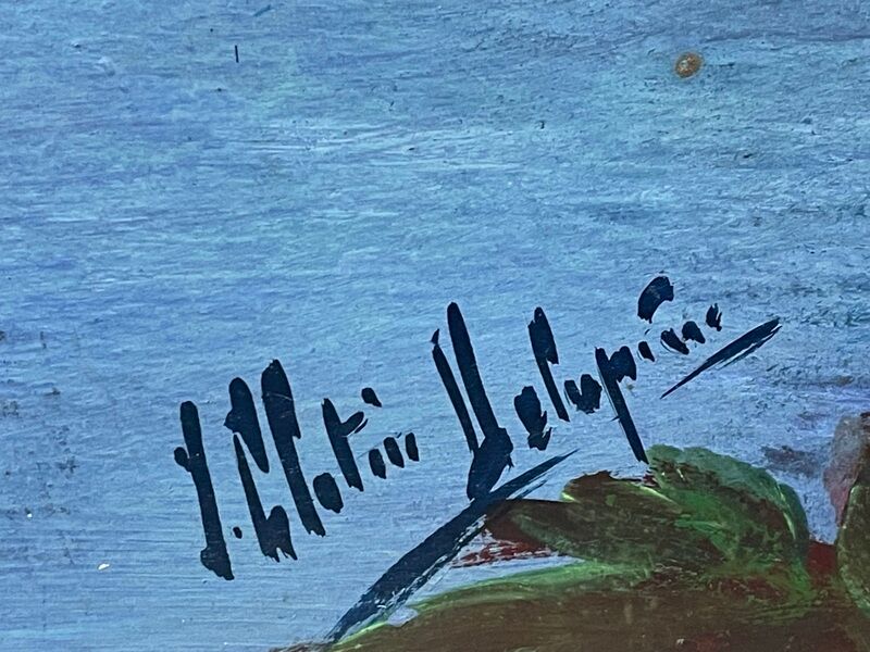 Still life with bouquet of flowers - Oil on signature panel to identify. XXth