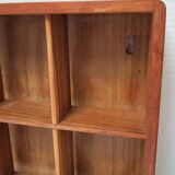 Vintage solid beech wood wall shelf