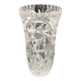Chiseled glass vase