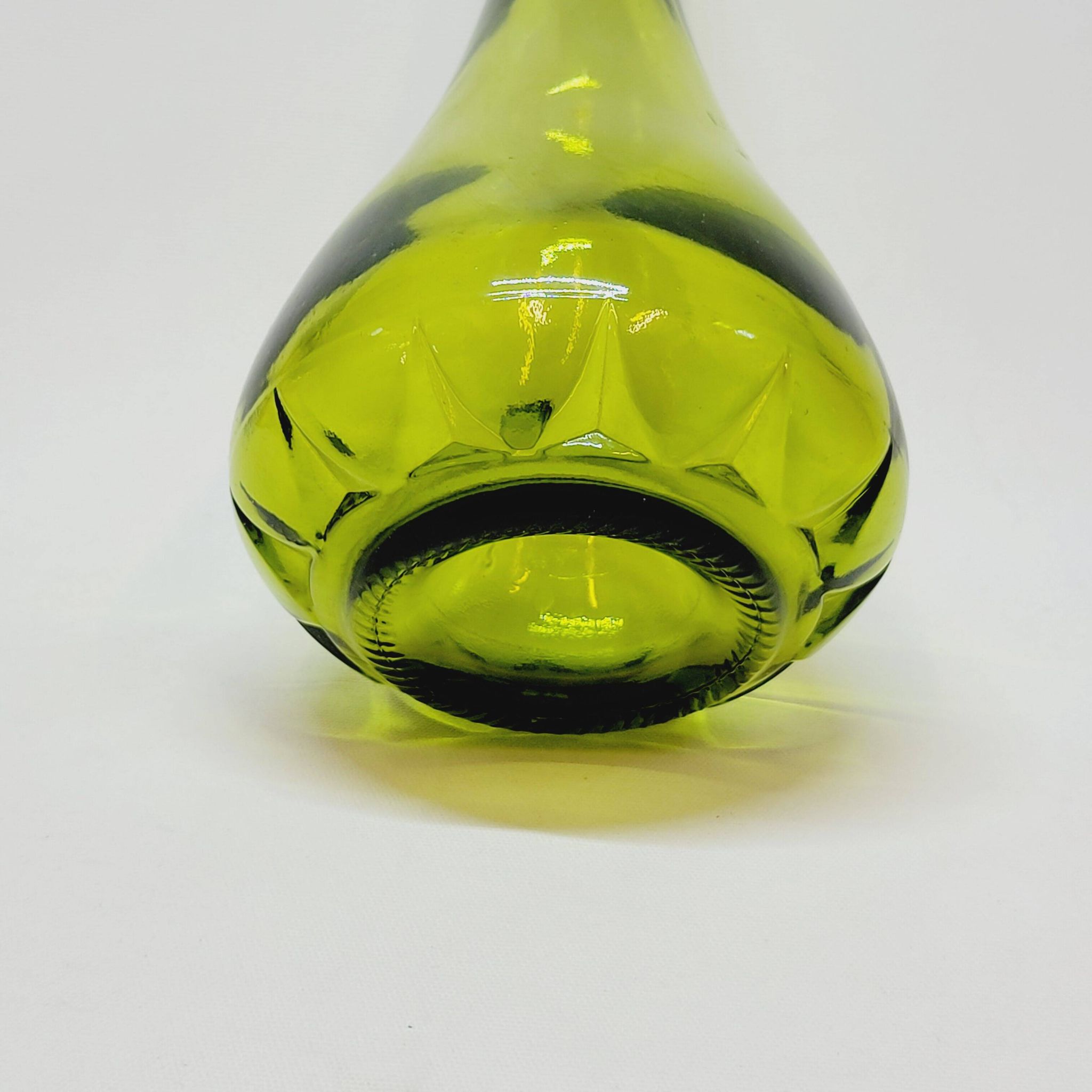 Carafe Italienne Vintage En Verre Vert